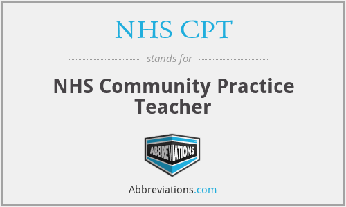 NHS CPT - NHS Community Practice Teacher